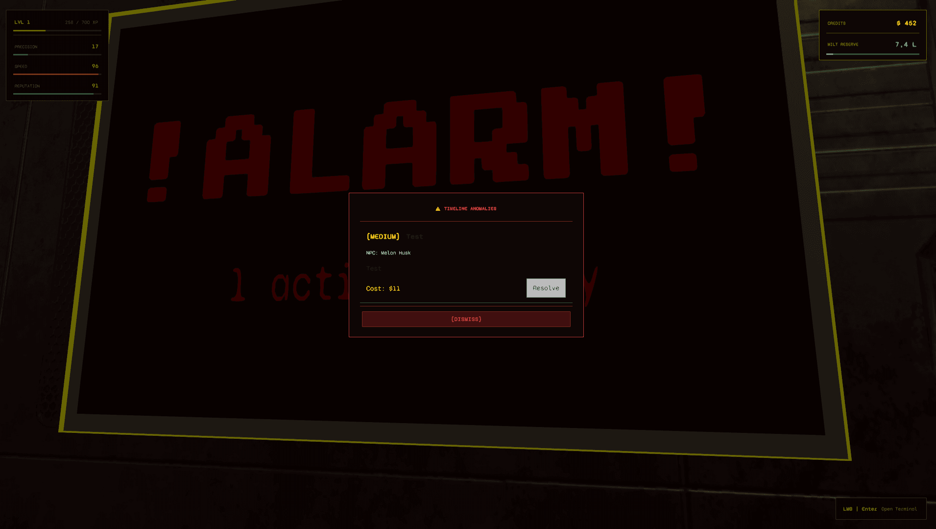 Anomaly Manager interface